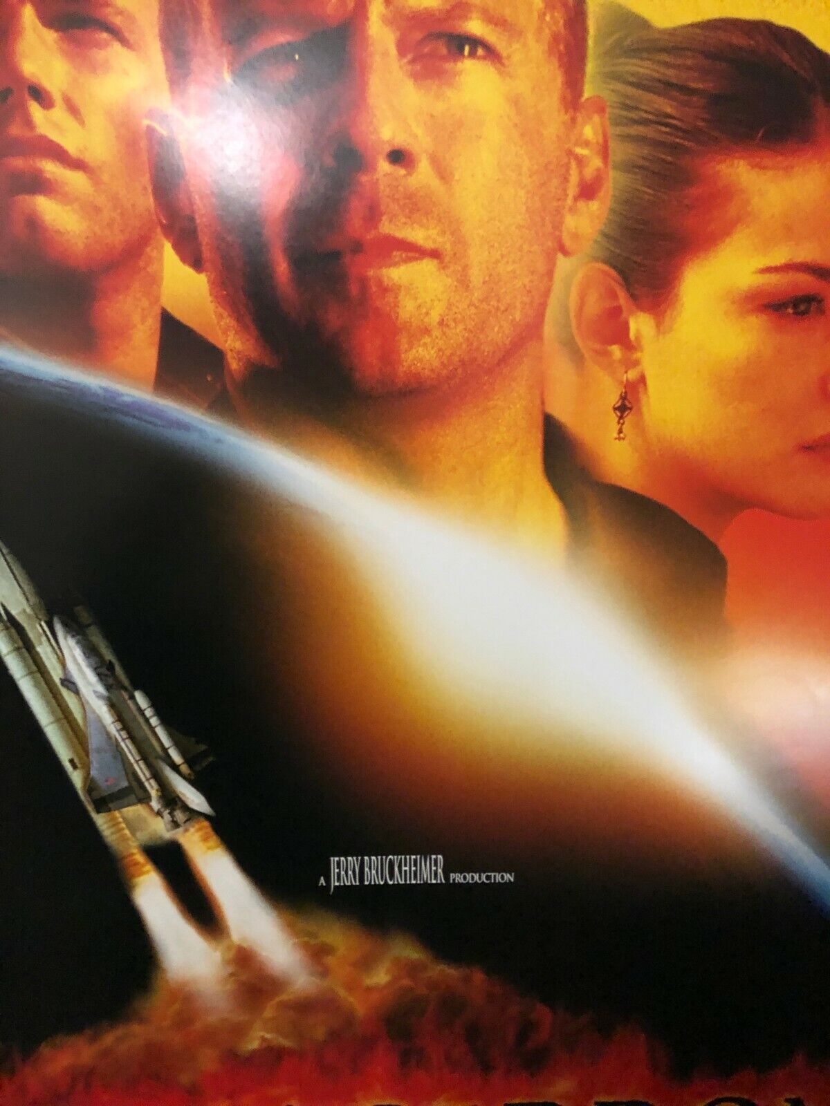 Armageddon Original Movie Promo Poster One Sheet Single Sided Bruce Willis 1998