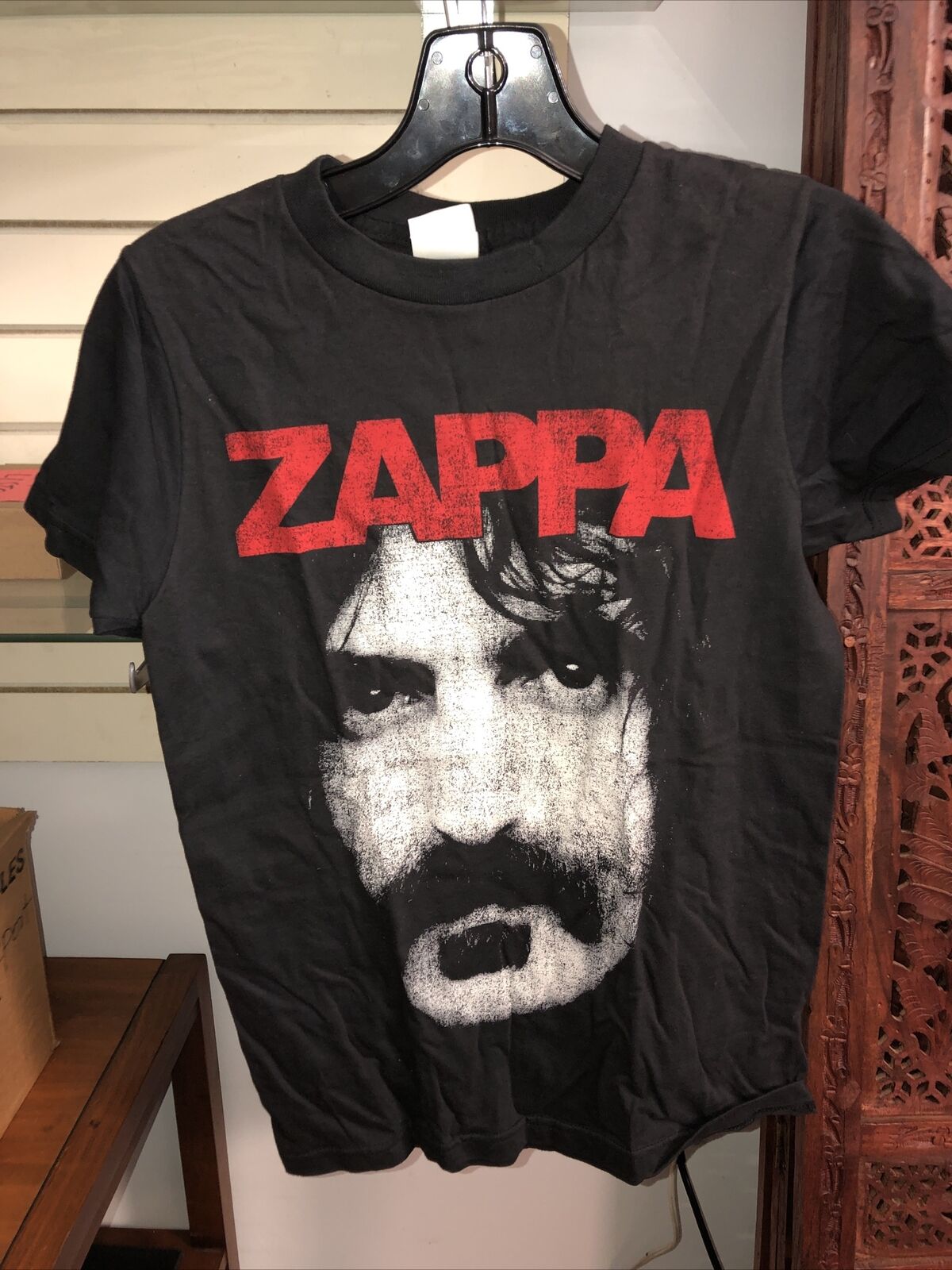 Vintage T Shirt - Zappa Red And Black Bay island Brand Size S Concert Merch