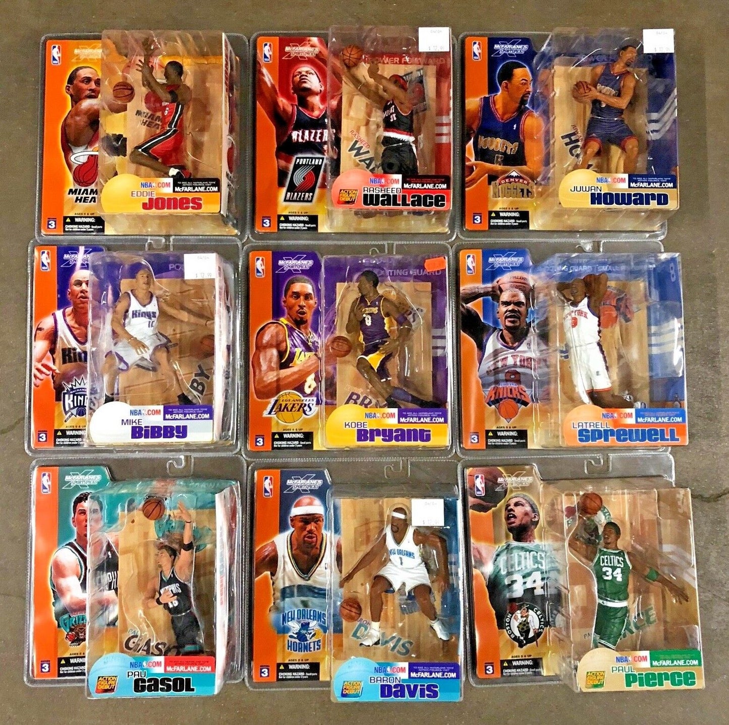 61 FIGURE LOT McFarlane NBA Series 1-9 Nearly Every Figure Basketball VHTF 