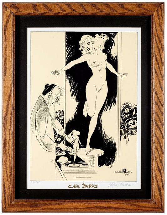 Carl Barks Sculptor & Model 1934 Disney SIGNED #'ed Art Print Pin-Up