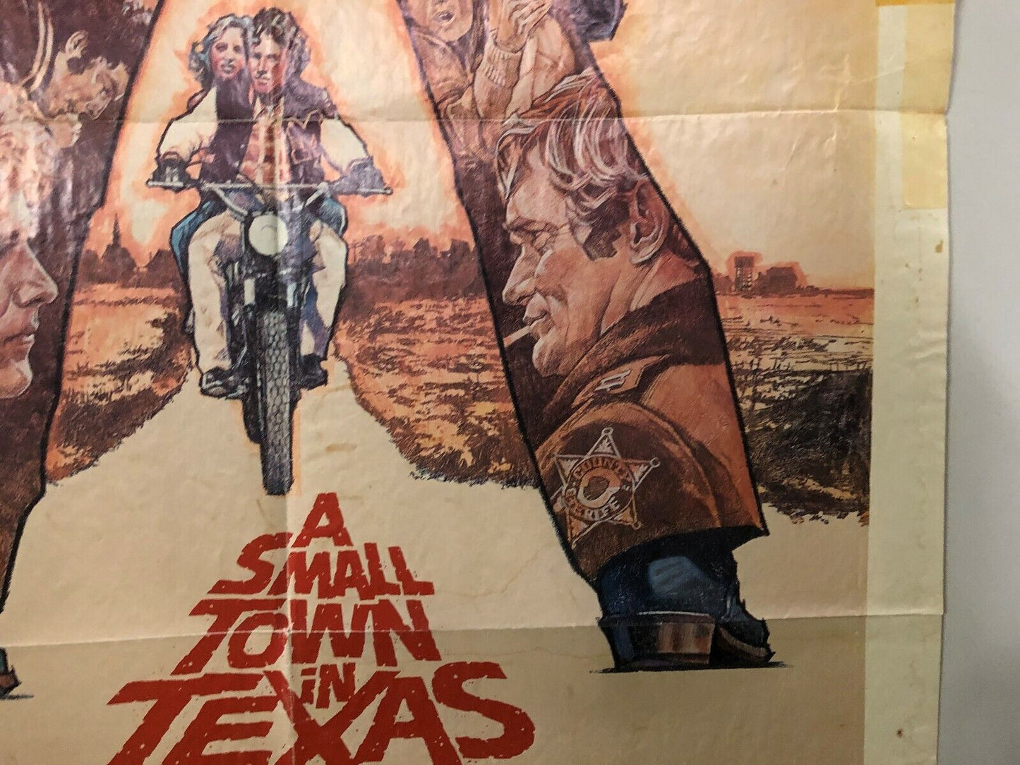 A Small Town in Texas American International, 1976 Vintage Movie Poster 27x41