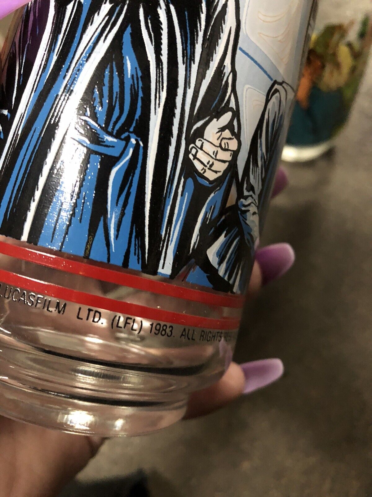 1980& 1983 Star Wars Burger King Glasses Lot Of 2 Return and Empire strikes back