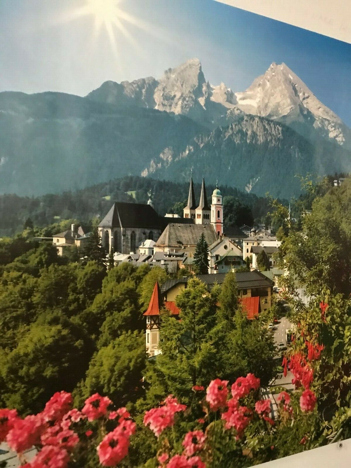 Berchtesgaden Gegen Watzmann Vintage Poster Germany Landscape Nature Europe NOS