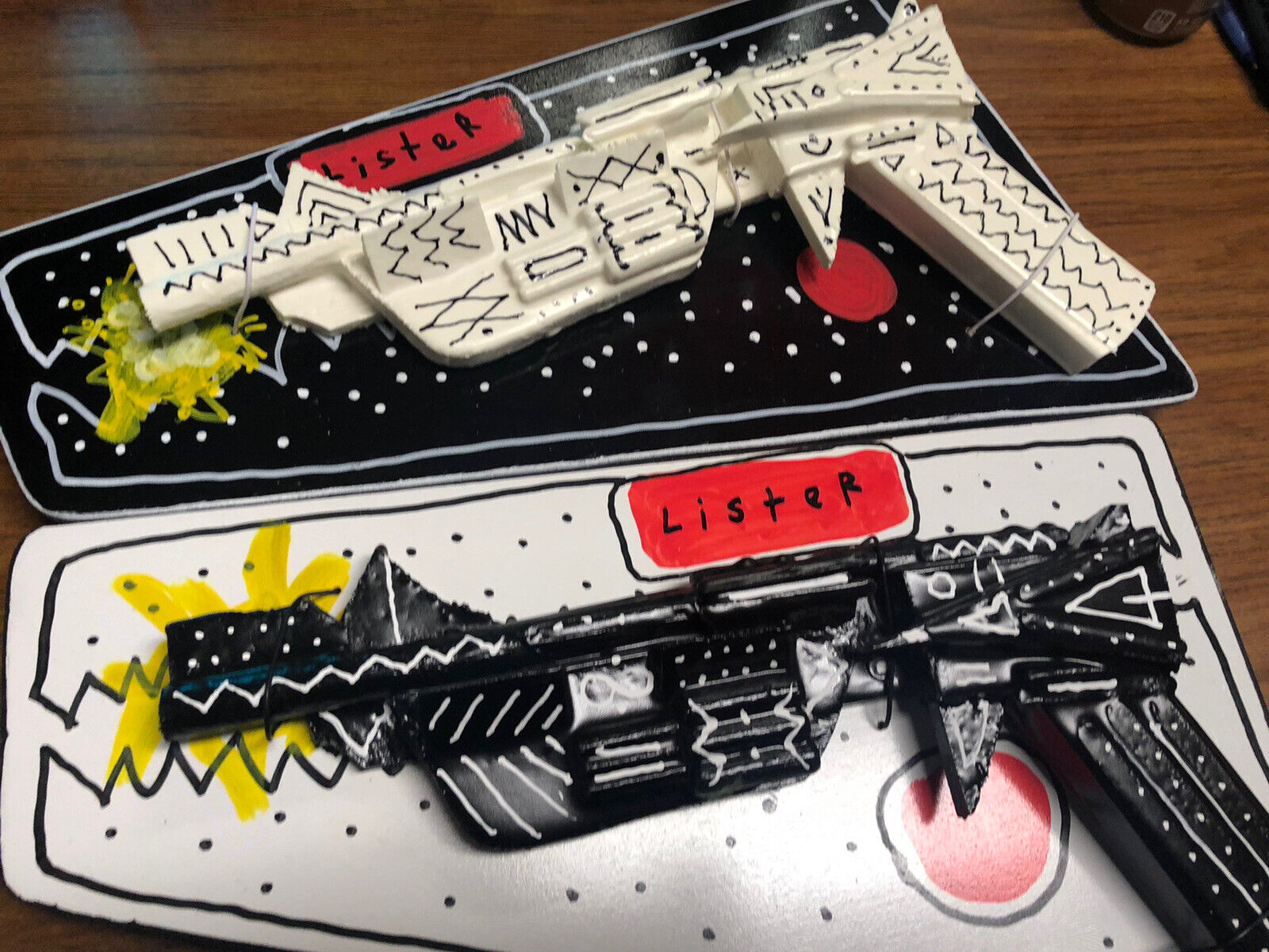 Anthony Lister - Lot of 2 Loser Pistols White/Blk edition Edition Size: 25 14x7