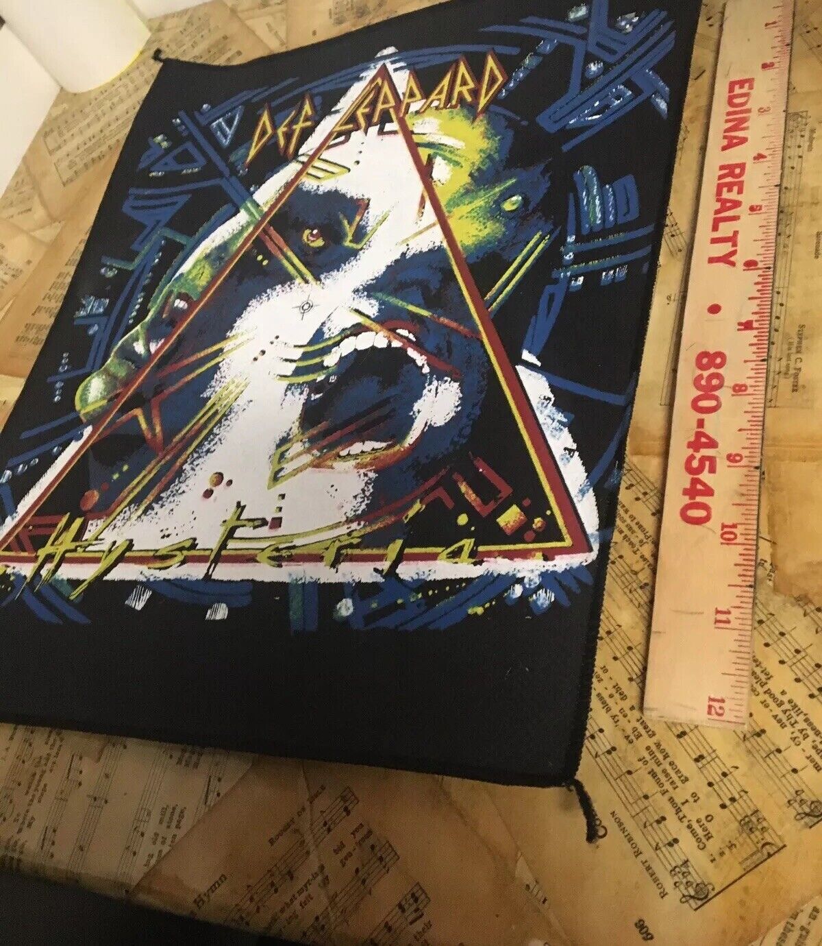 BACK PATCH Def Leppard Hysteria Large 1980s Diy Pour some sugar on me Hair Metal