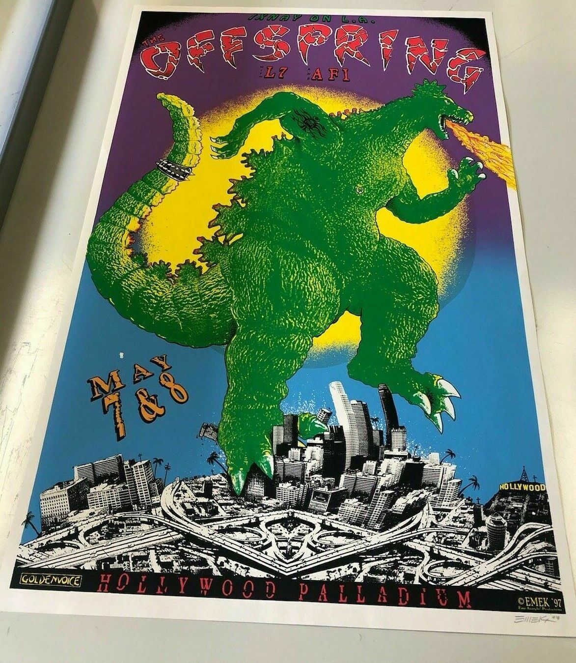 Emek - 1997 - Offspring Concert Poster Hollywood Paladium Hollywood, CA