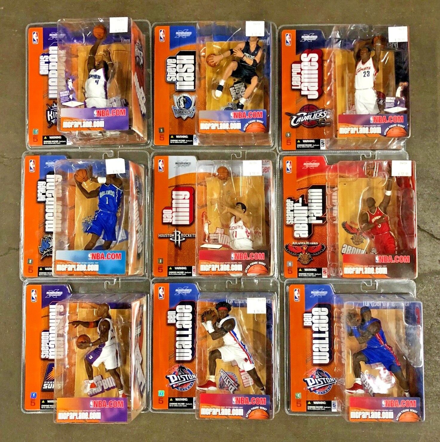 61 FIGURE LOT McFarlane NBA Series 1-9 Nearly Every Figure Basketball VHTF 