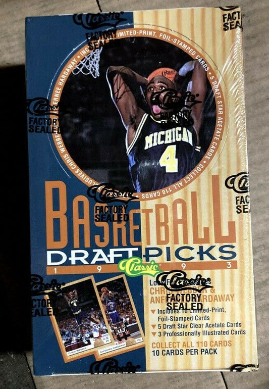 Classic 1993 Basketball Draft Picks Factory Sealed Box EXCLUSIVE HARDAWAY,WEBBER