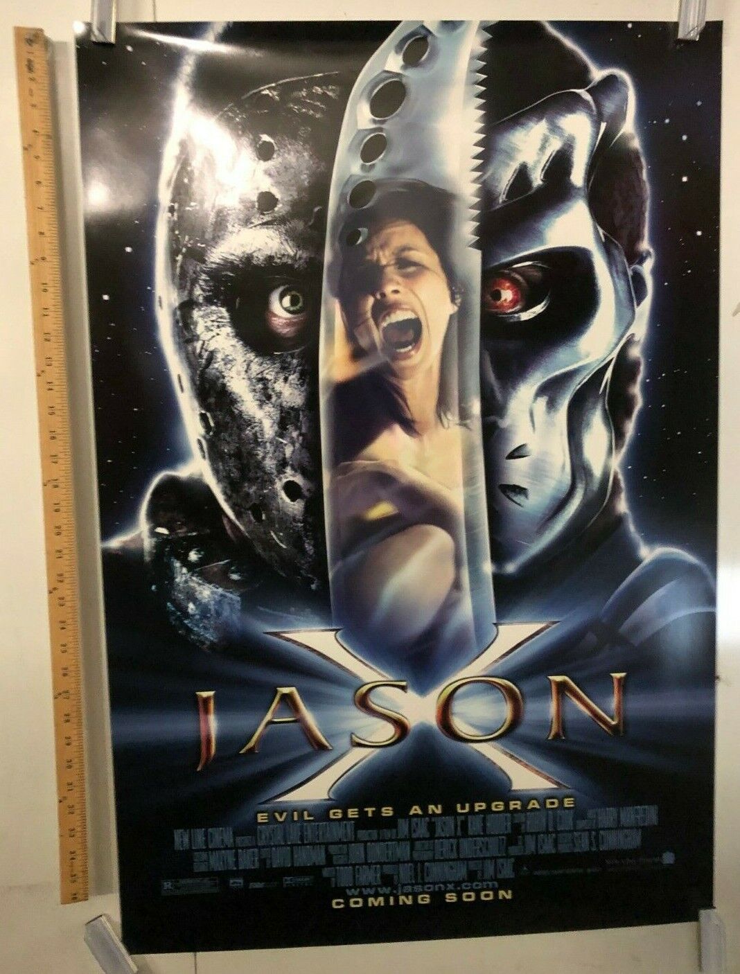 "Jason X" Original Movie Theater Promo Poster Horror Slasher 2001 Classic Cult