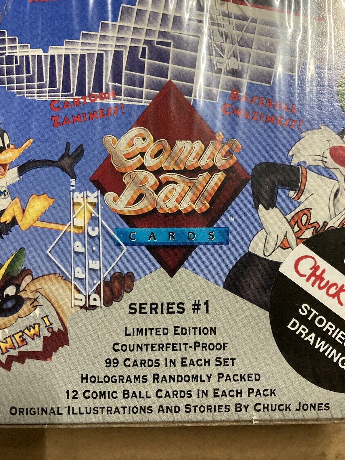 1990 UPPER DECK LOONEY TUNES COMIC BALL SERIES 1 FACTORY SEALED BOX - 36 PACKS 