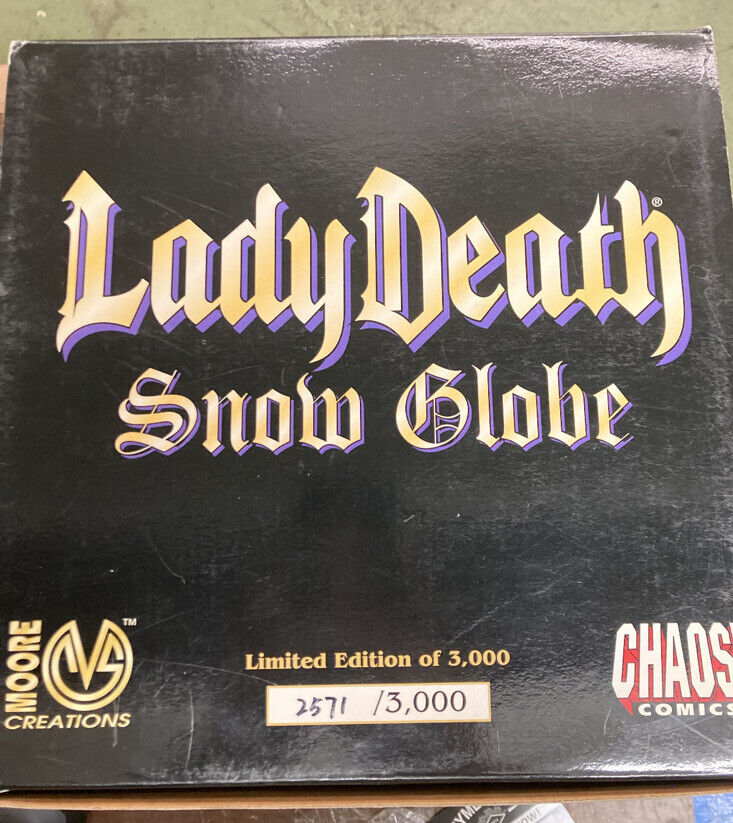 Chaos Comics Lady Death v Purgatori Musical Snow Bats Globe Limited Edition Rare