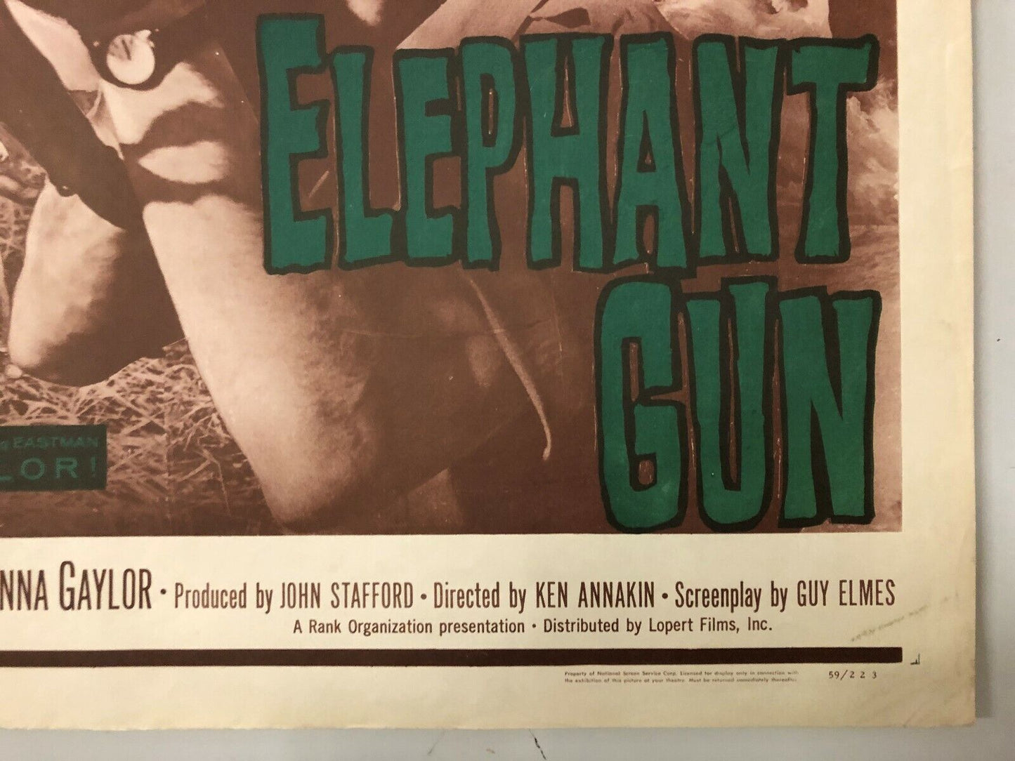 Elephant Gun (Lopert, 1959). Half Sheet (22" X 28"). Adventure Poster