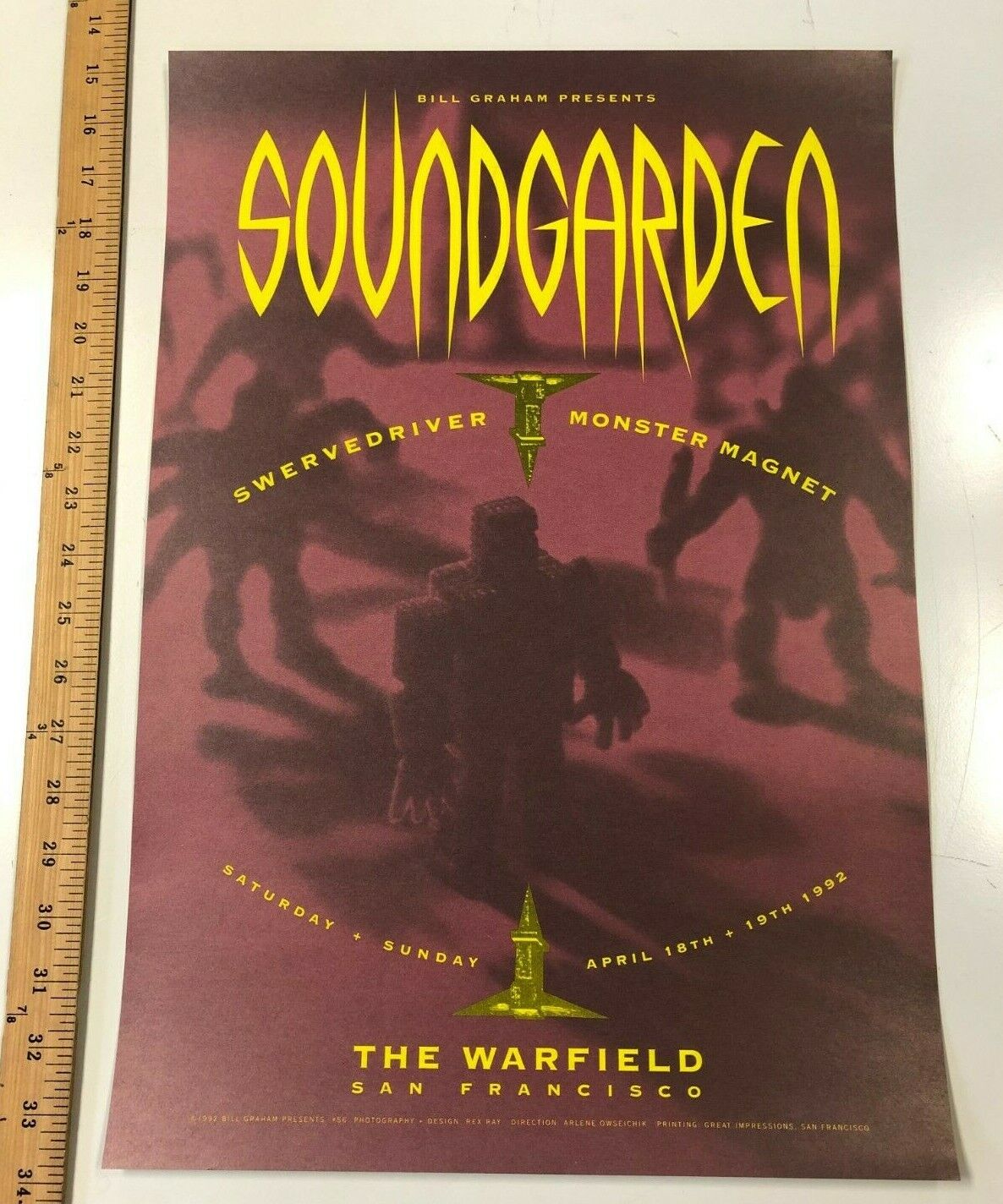 Bill Graham - 1992 - Soundgarden W/ Swervedriver @ The Warfield San Francisco