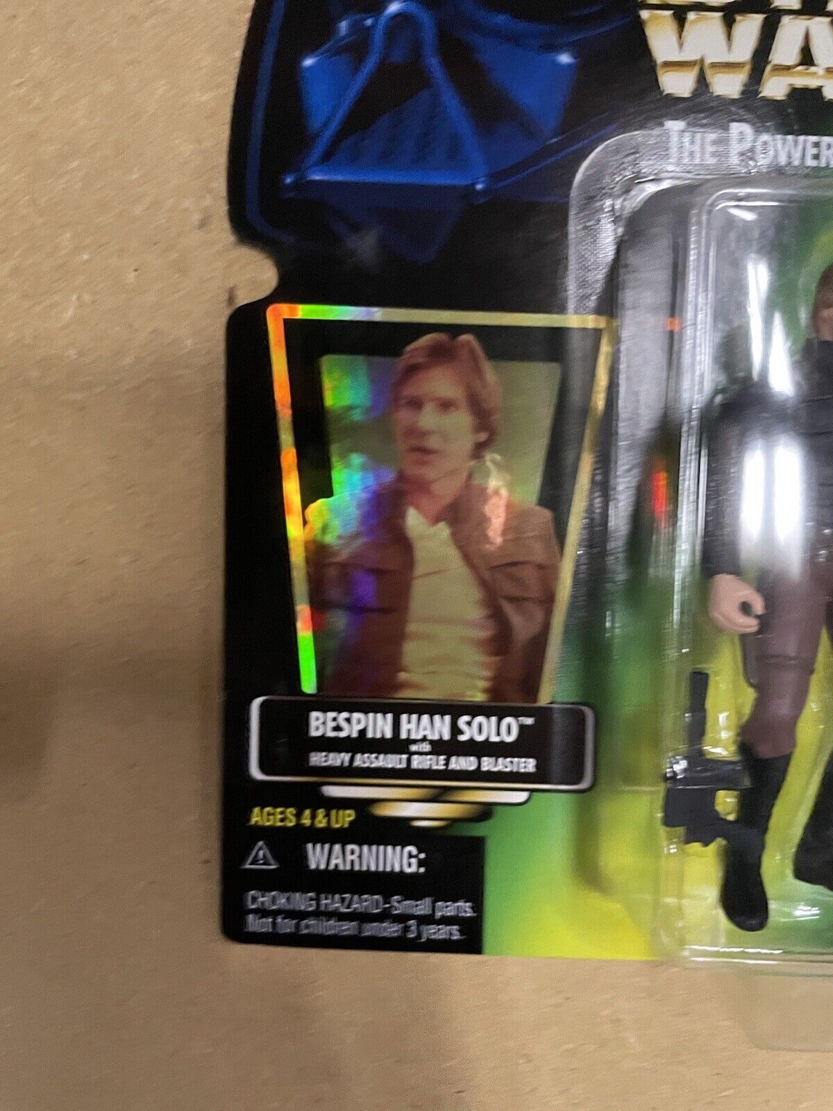 1997 Star Wars Power of the Force POTF2 Green Card Holo Bespin Han Solo - MOC