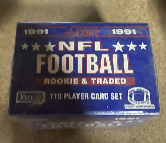 1991 SCORE FACTORY SEALED NFL FOOTBALL ROOKIE & TRADED 110 CARD BOX SET