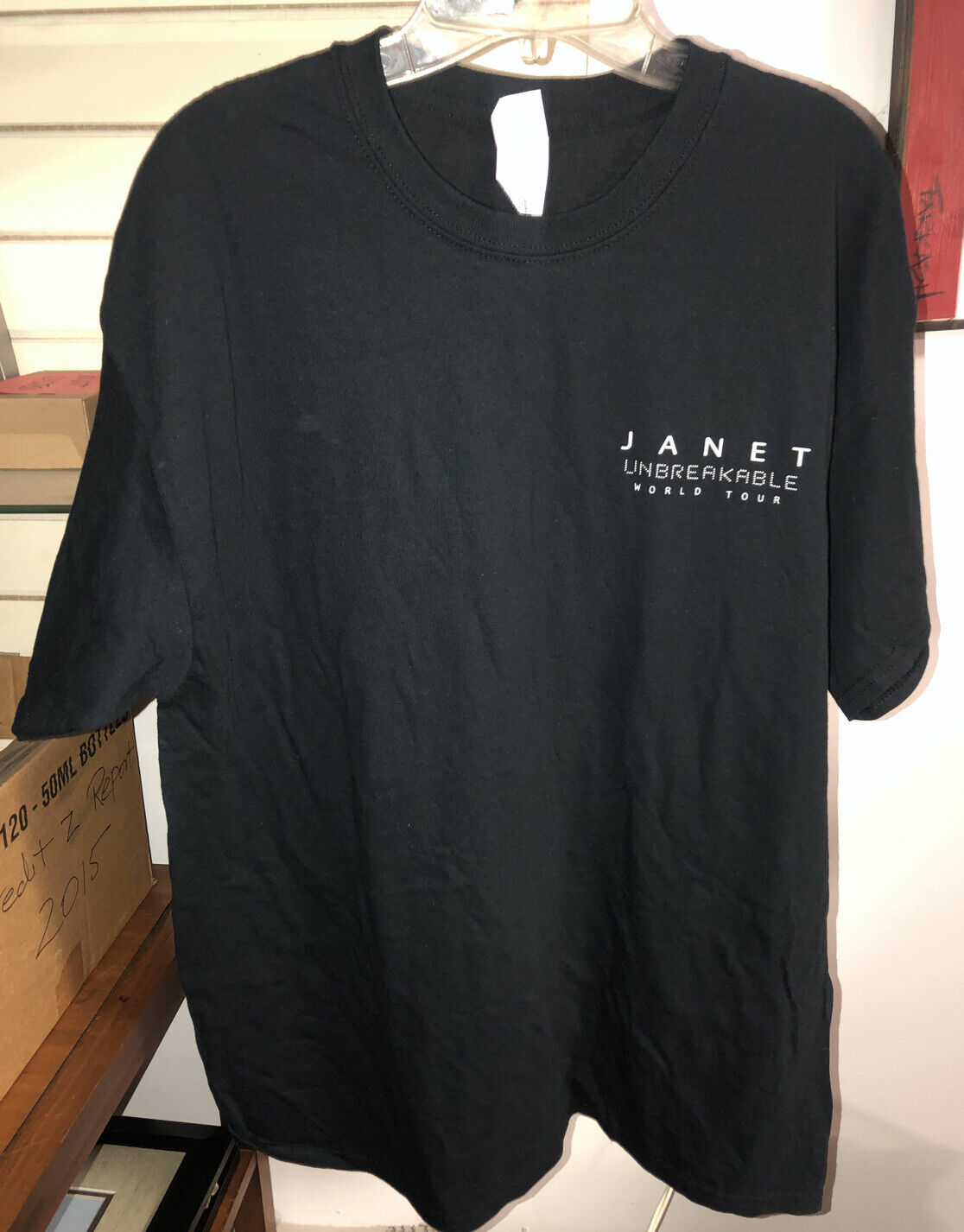 Vintage T Shirt - Janet Jackson Unbreakable World Tour  Gildan XL Black Concert