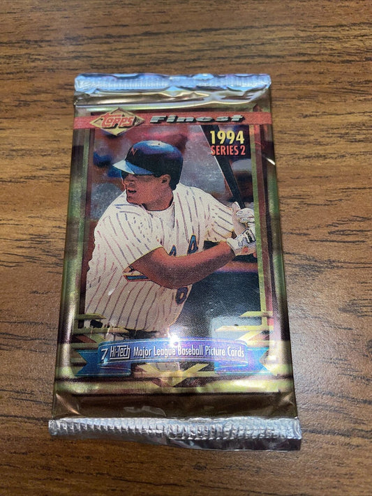 1994 Topps Finest Baseball Series 2 Unopened Pack (1) Fresh, Sealed RARE