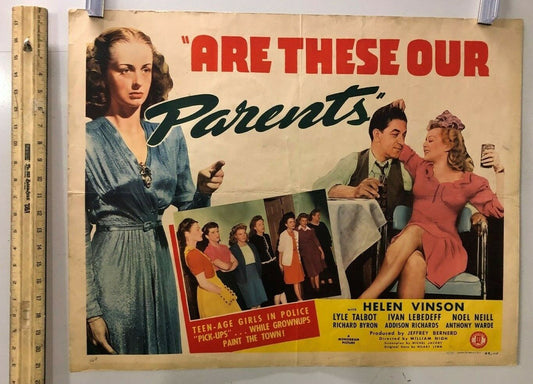 Are These Our Parents? (Monogram, 1944). Half Sheet (22" X 28"). Poster