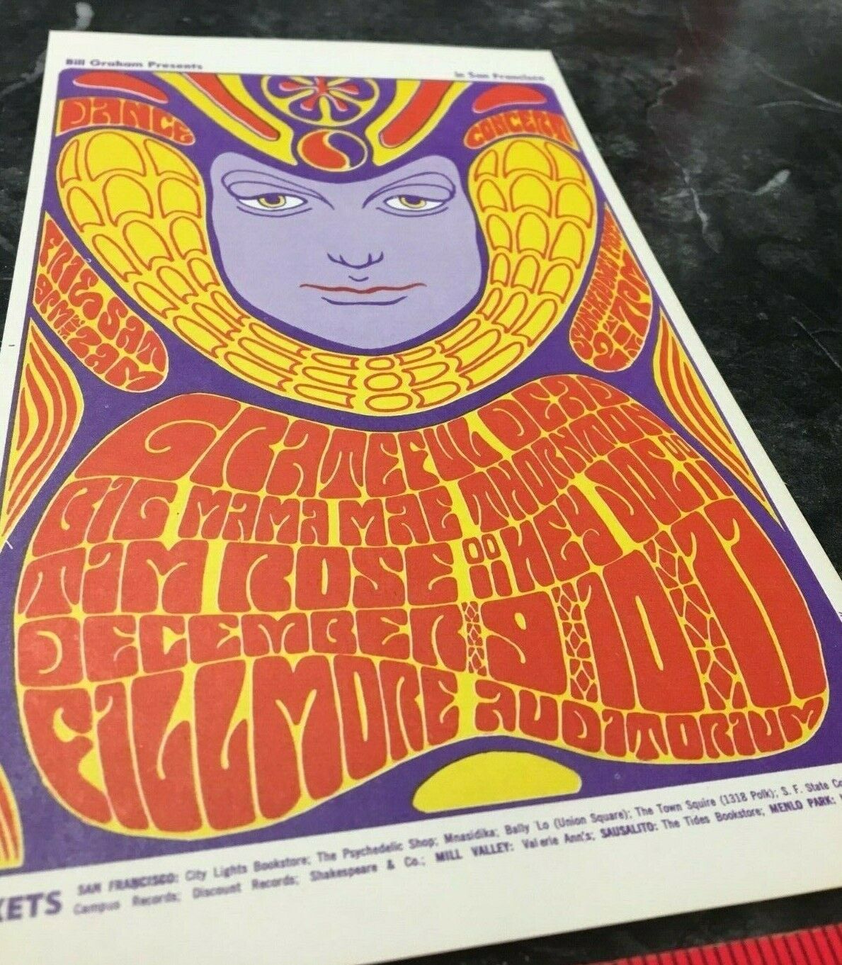 Bill Graham Postcard BG 41 Grateful Dead Big Mama Thornton 1966 Dec 9 Wilson