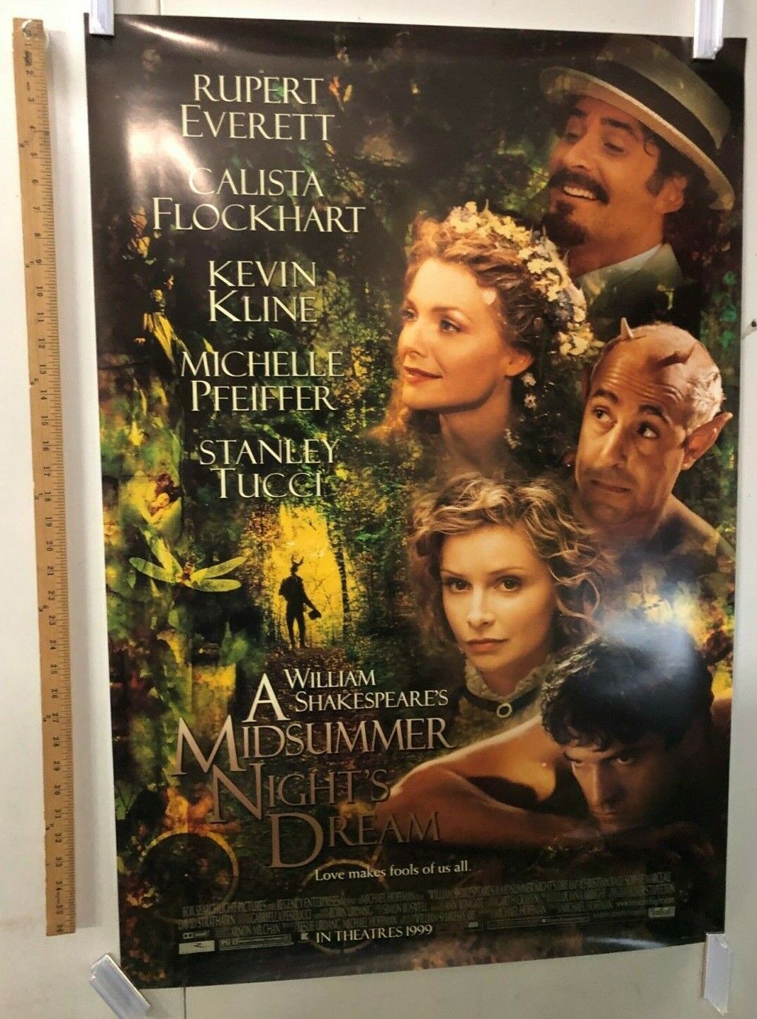 "A Midsummer Night's Dream" Original Movie Theater Promo Poster 1999 Shakespeare