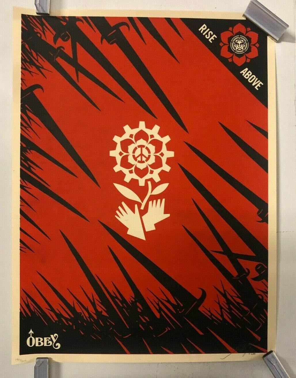 Bayonettes 2006 Rare Serigraph 18"x24" Hand Signed by Shepard Fairey OBEY Andre