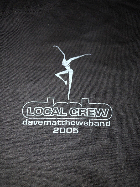 Vintage T Shirt - Dave Mathews Band Local Crew 2005 Delta Size XL Black