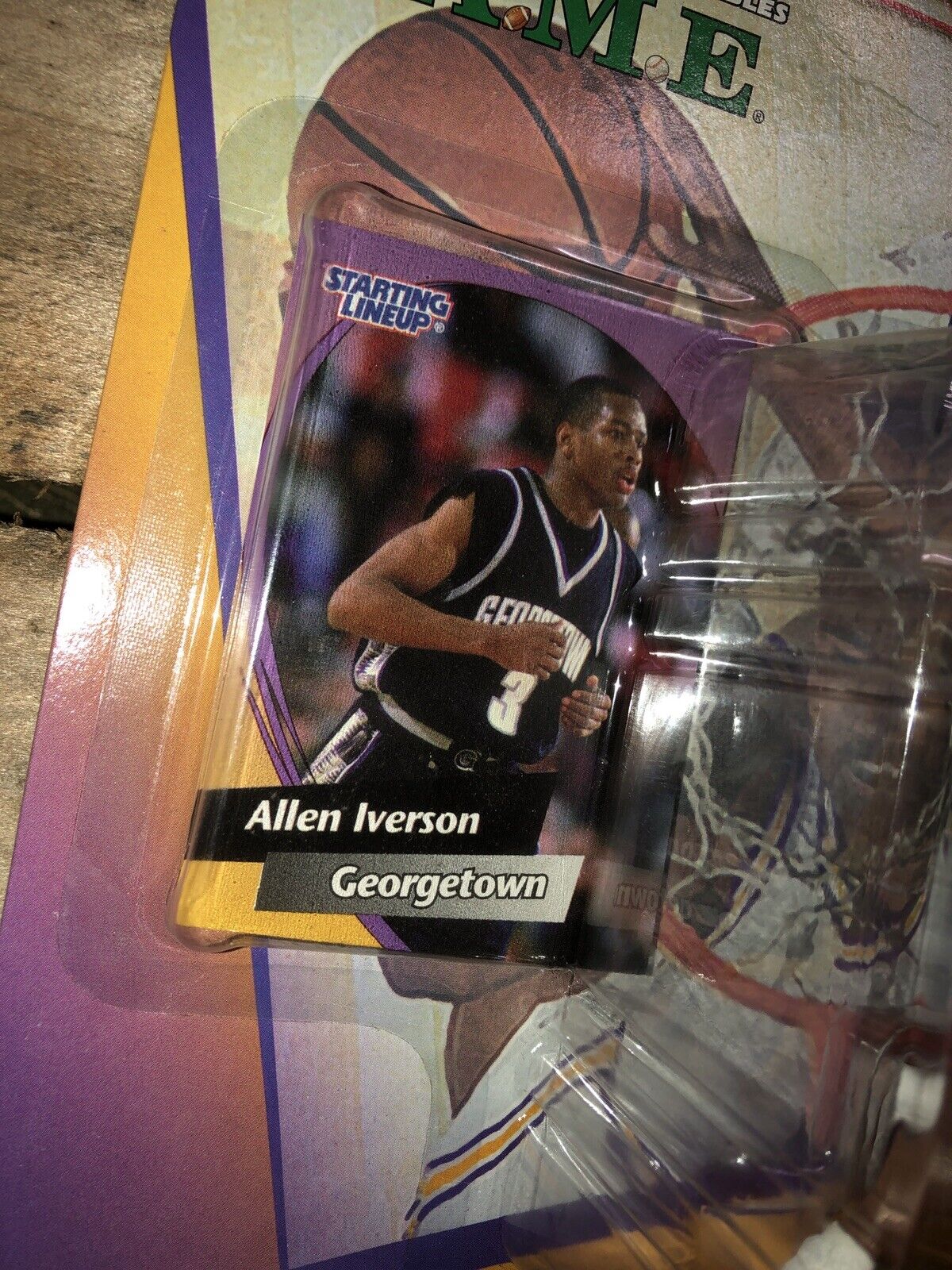 1998 ALLEN IVERSON Georgetown FAME 3 ncaa 76ers Starting Lineup