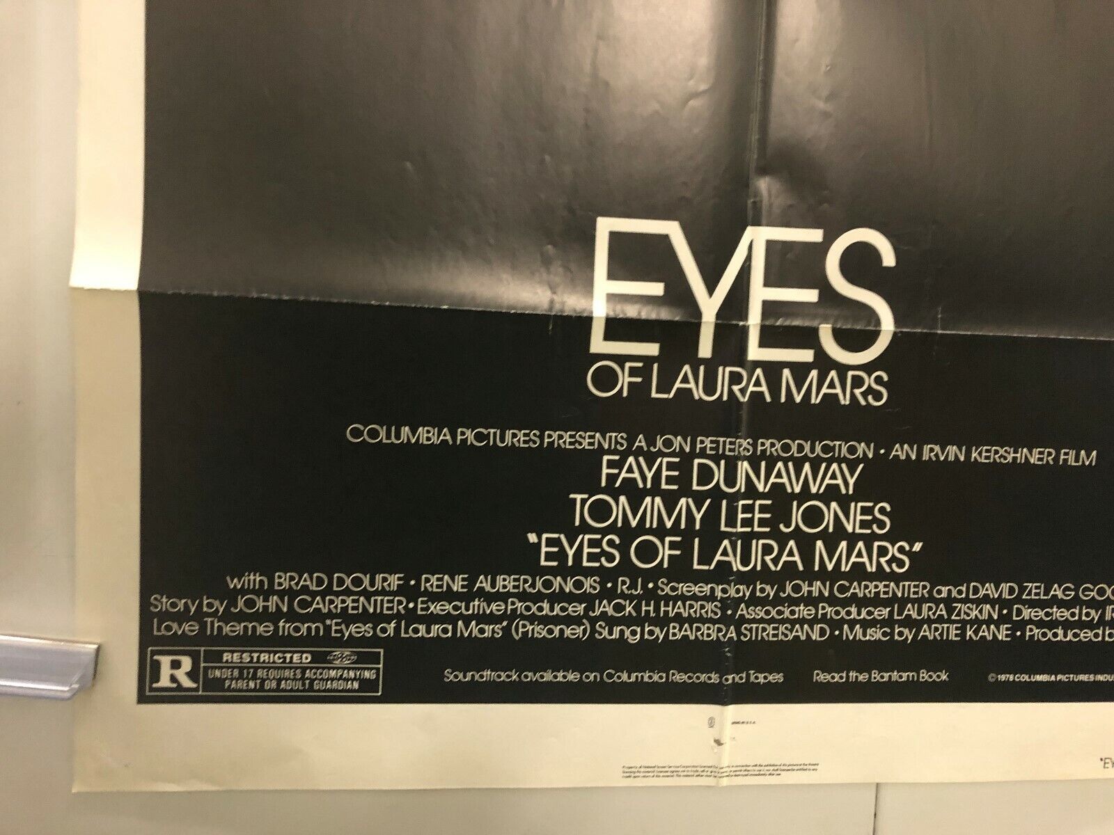 Eyes of Laura Mars (Columbia, 1978). One Sheet (27" X 41"). Thriller