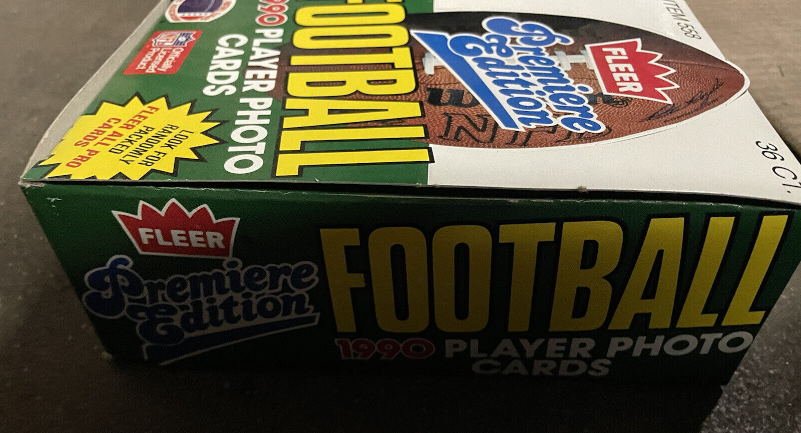 1990 Fleer NFL Wax box  36 Packs  Rich Gannon, Jeff George, RARE RC 