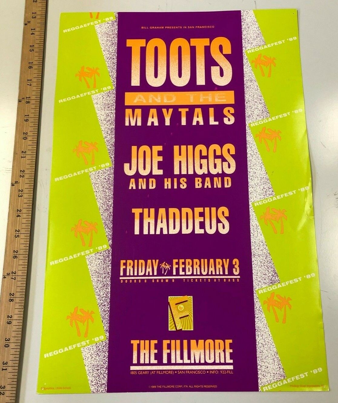 Bill Graham - 1989 - Toots And The Maytals Original Rolled @ The Fillmore