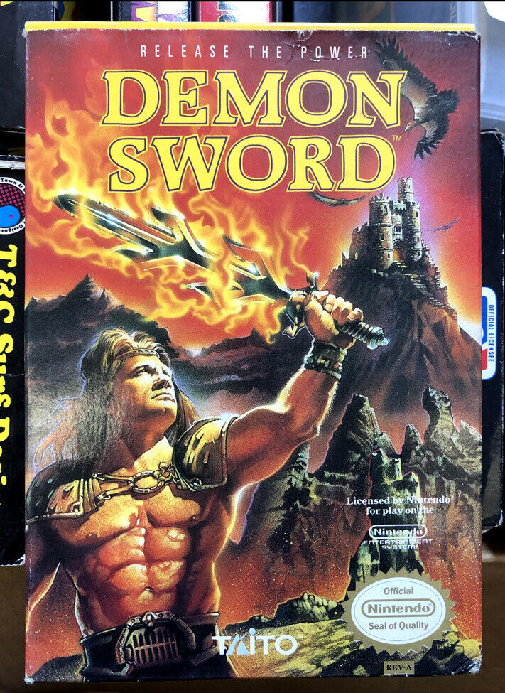 Demon Sword (Nintendo NES 1988) Game & Box (nes) Taito Release The Power