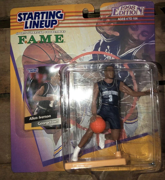 1998 ALLEN IVERSON Georgetown FAME 3 ncaa 76ers Starting Lineup