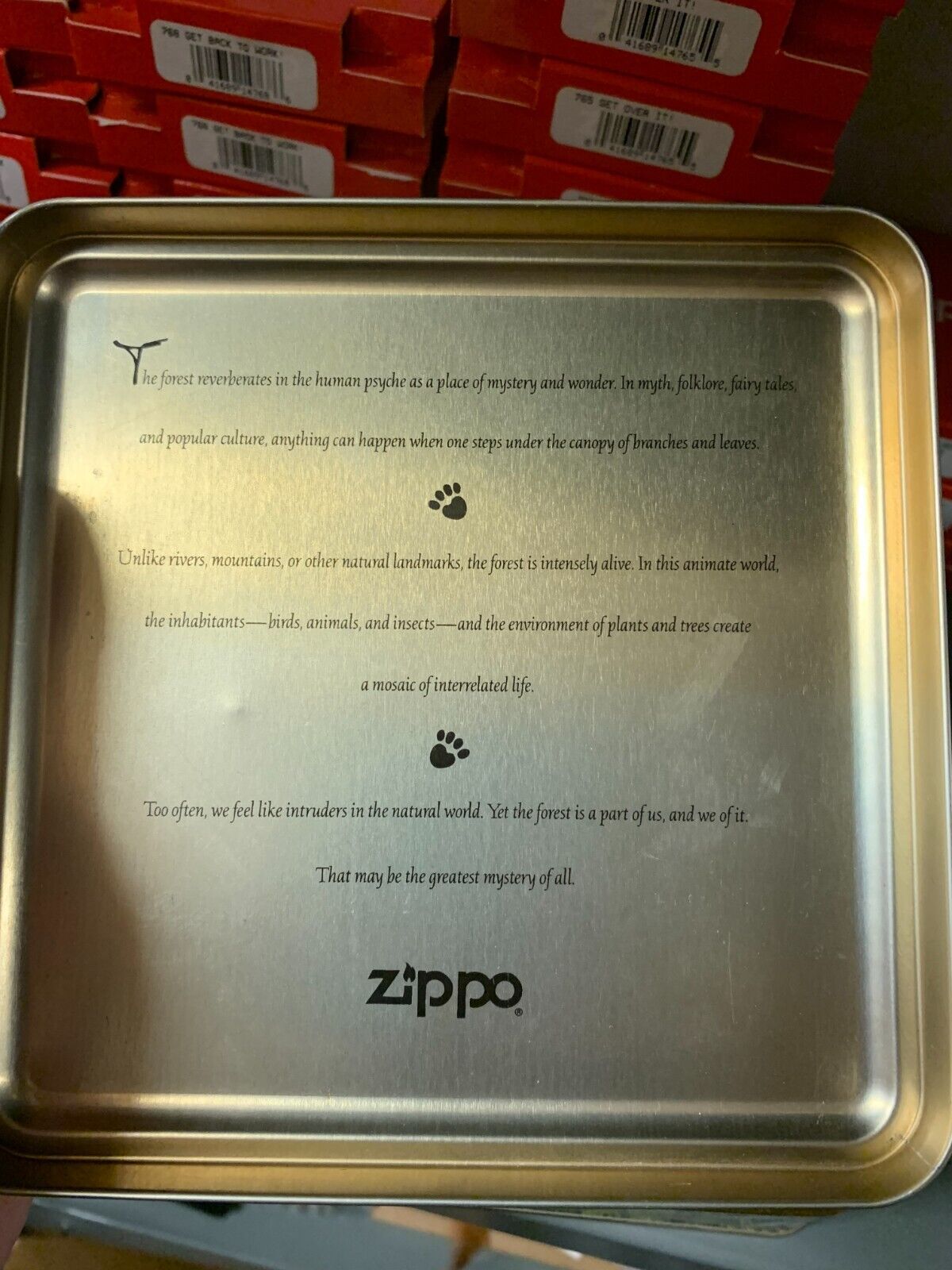 VINTAGE Zippo Boxed SET OF 4 "Mysteries Of The Forest" 10 Year Anniversary