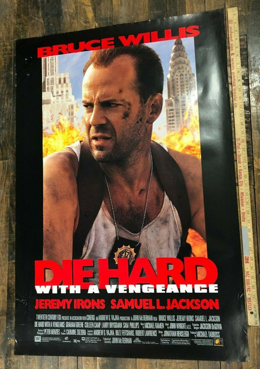 Die Hard: With A Vengeance #2 Original One Sheet Movie Poster 1995 S/S Rolled