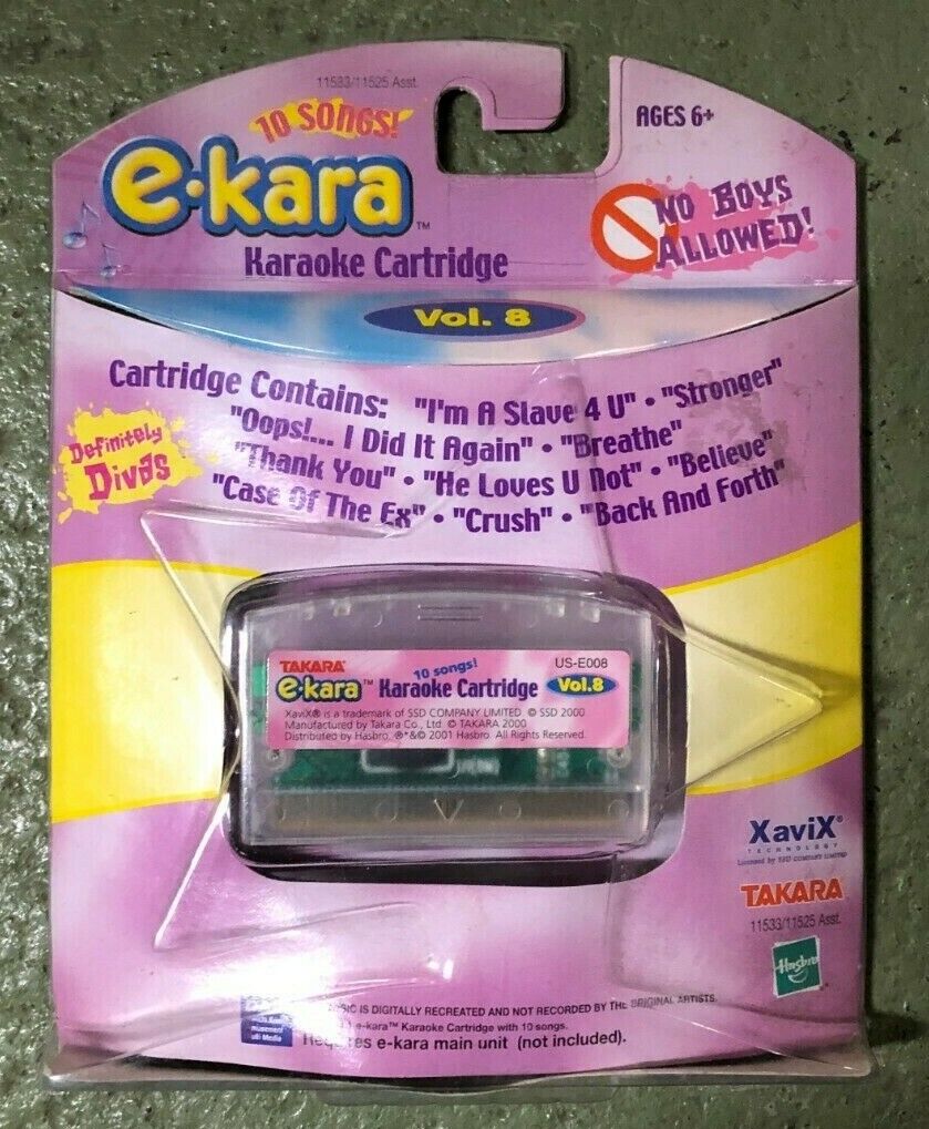 E-Kara Karaoke Cartridge Volume 8 Definitely Divas No Boys Allowed Xavix Toys