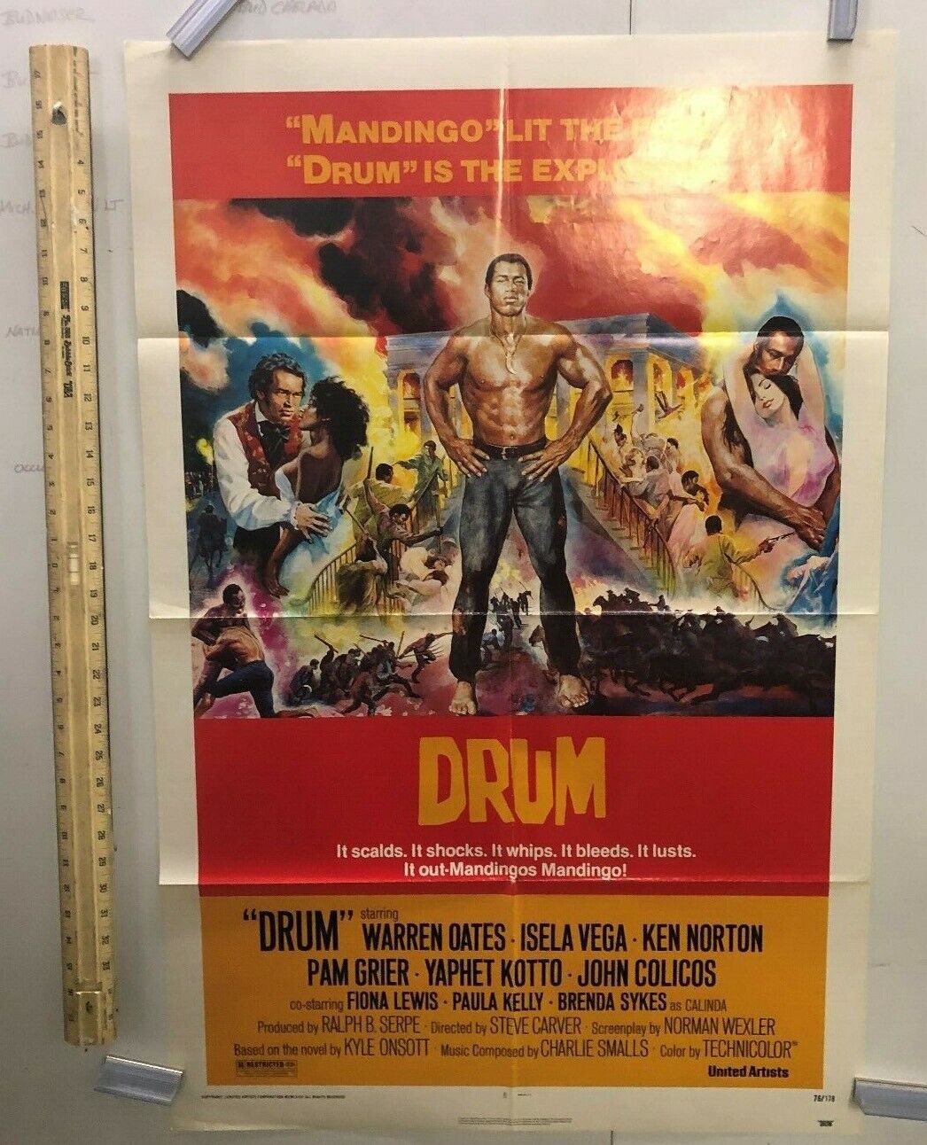 Drum (United Artists, 1976). One Sheet (27" X 41"). Blaxploitation Original 