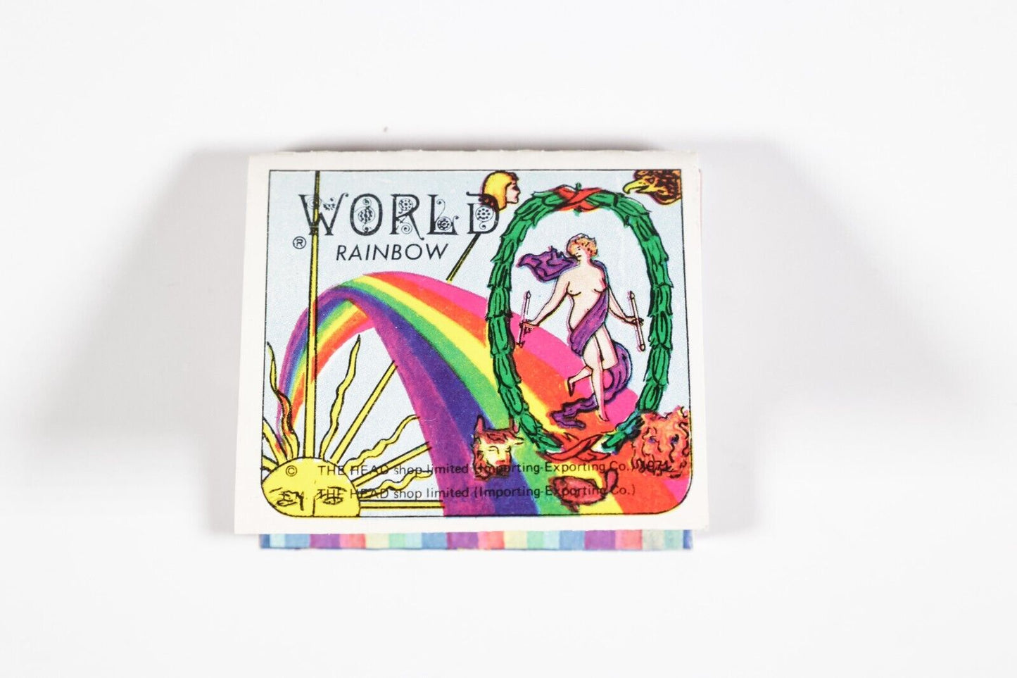 WORLD RAINBOW ROLLING PAPERS 1970S RICE PAPER DEADSTOCK RAINBOW COLORED PAPERS