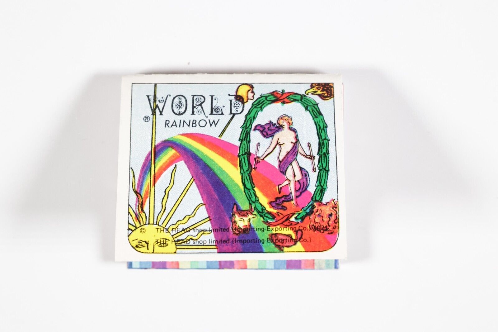 WORLD RAINBOW ROLLING PAPERS 1970S RICE PAPER DEADSTOCK RAINBOW COLORED PAPERS