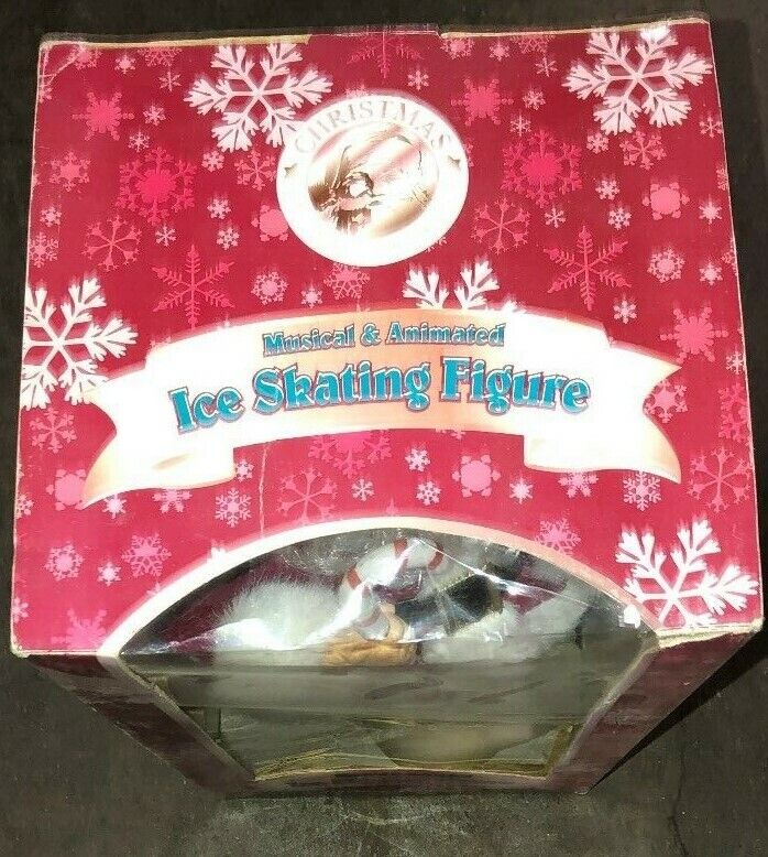 Christmas International Ice skating Figure Santa animated and Musical Rare Mint 