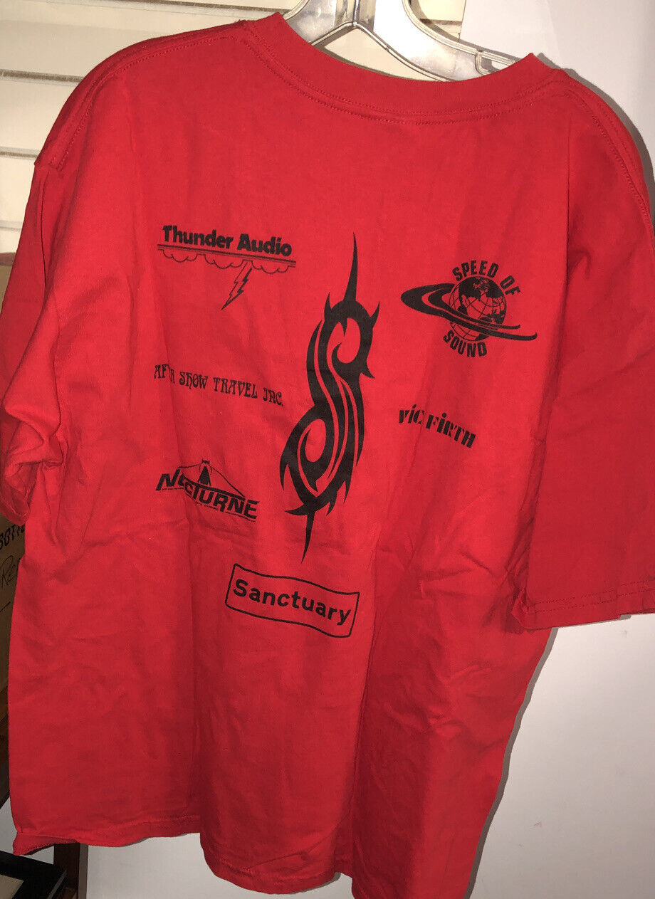 Vintage T Shirt - Slipknot Subliminal Verses World Tour 2005 Size XL Red Comcert