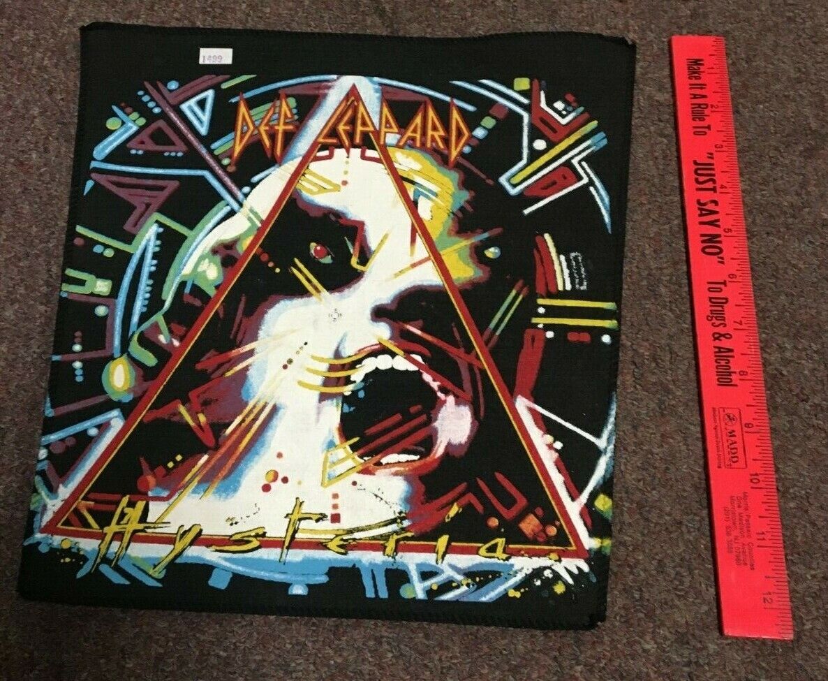 BACKPATCH VINTAGE-Def Leppard Hysteria DIY NOS Joe Elliot Rick Allen Steve Clark