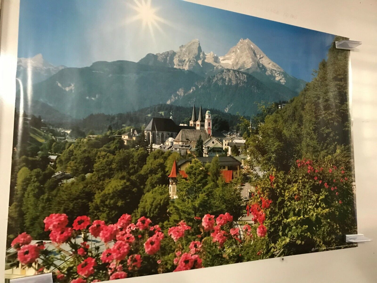 Berchtesgaden Gegen Watzmann Vintage Poster Germany Landscape Nature Europe NOS