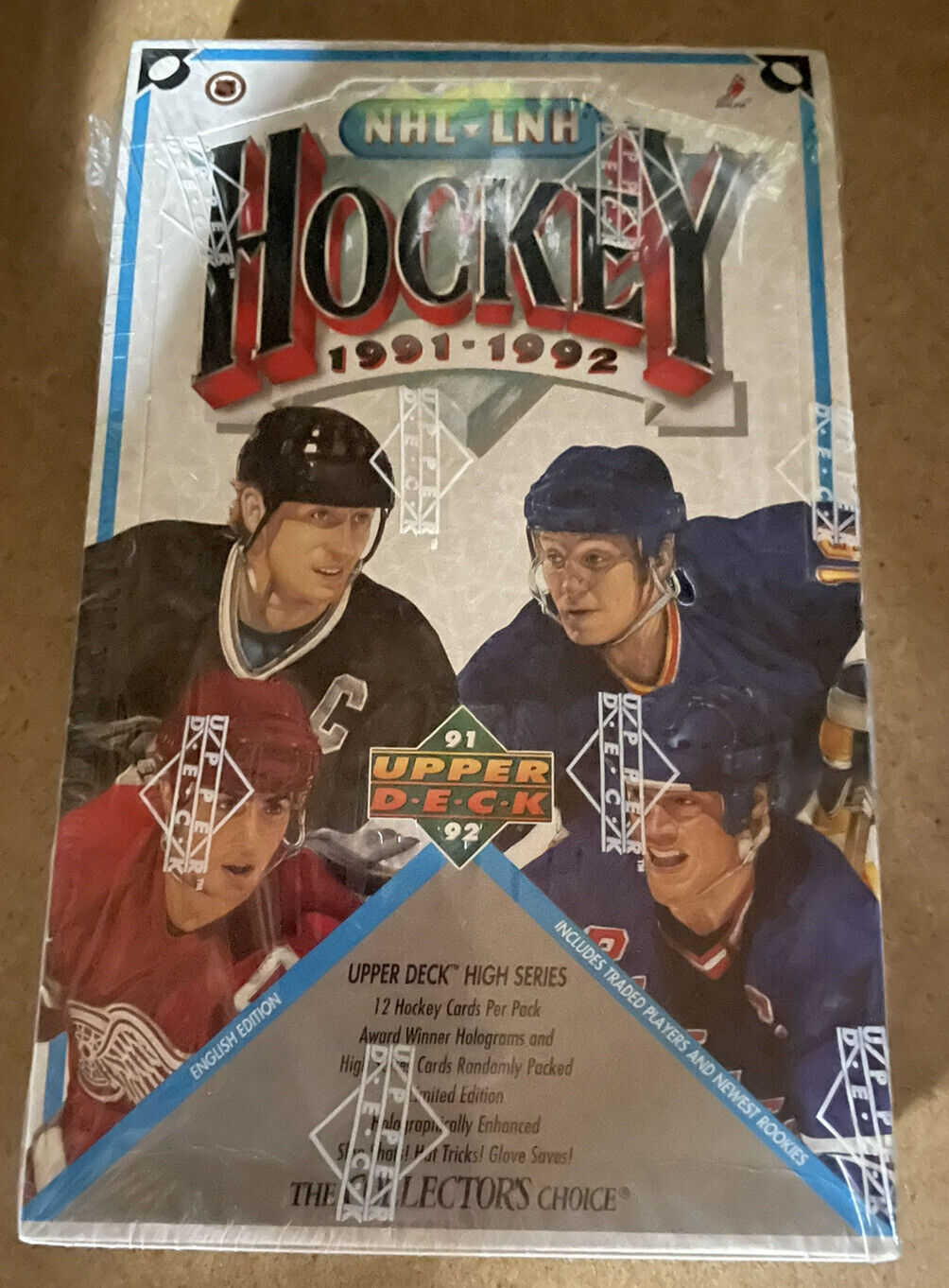 1991-1992 NHL-LNH Hockey Cards Upper Deck High Series Box  Gretzky Kings BLUE