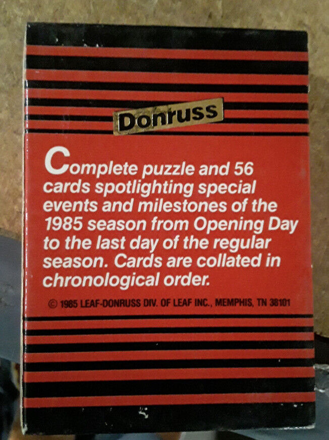 Donruss Baseball 1985 Season Highlights Set - Mint RARE VINTAGE FIND