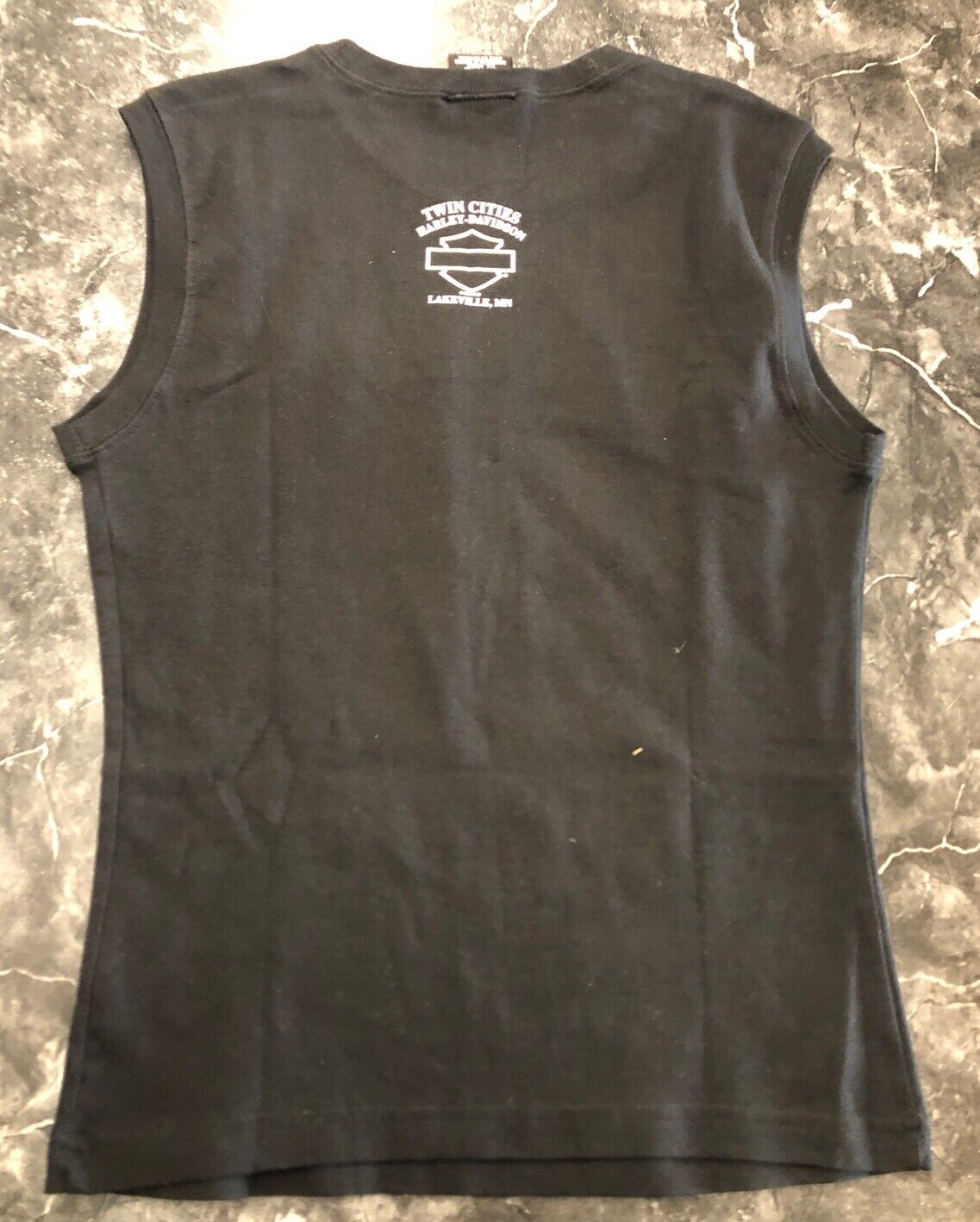 Vintage Woman’s Sleeveless Tank Top - Harley Davidson Black Red White Size XL