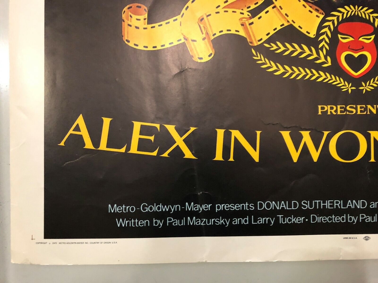 Alex in Wonderland (MGM, 1971). Half Sheet (22" X 28"). Comedy. Original Poster