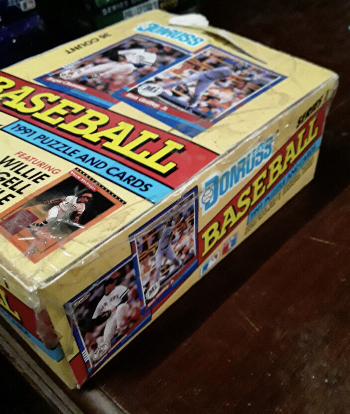 1991 DONRUSS SERIES 1 BASEBALL UNOPENED FACTORY SEALED WAX BOX *36 SEALED PACKS 