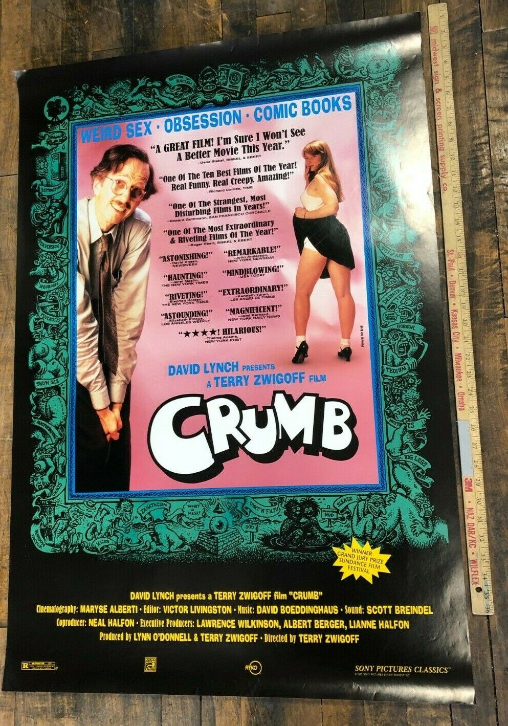 Crumb (Sony, 1995). One Sheet (27" X 40"). Documentary Poster S/S Iconic Artists