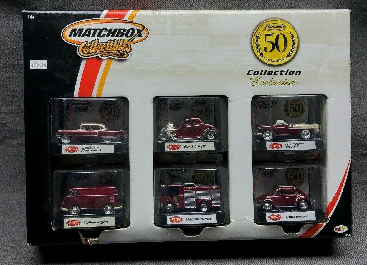 2001 MATCHBOX Collectibles 50th Anniversary Collection Exclusive 6 Cars Set 