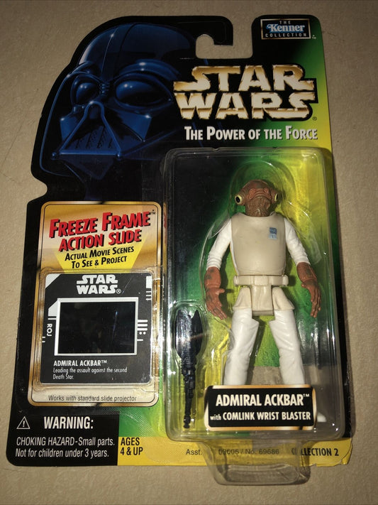 Admiral Ackbar 1997 STAR WARS Power of the Force POTF FF Freeze Frame